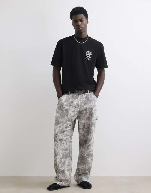 River Island Cotton japanese dragon t-shirt in black, 2 of 4