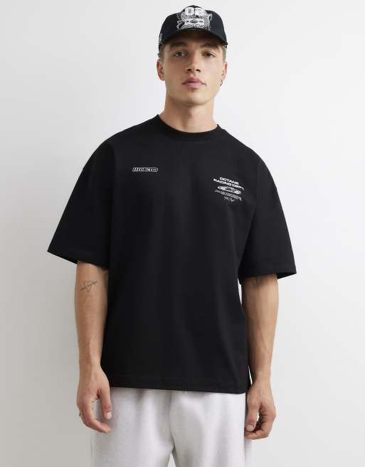 River Island Cotton octane racing t-shirt in black, 2 of 4