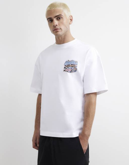 River Island Cotton odessa car t-shirt in white, 3 of 4