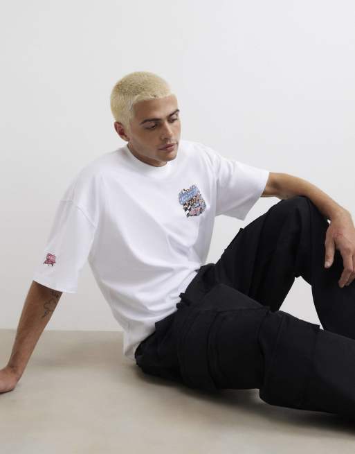 River Island Cotton odessa car t-shirt in white, 4 of 4