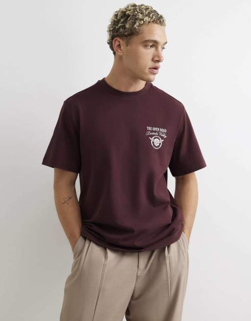 River Island Cotton open road horses t-shirt in brown, 3 of 4