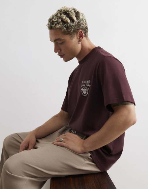 River Island Cotton open road horses t-shirt in brown, 4 of 4