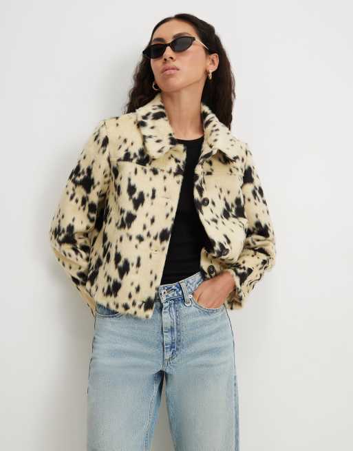 River Island Cow print jacket in black, 2 of 4