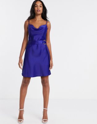 river island belted slip dress