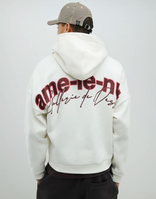 River Island Cream oversized fit ame le nuit hoodie in ecru