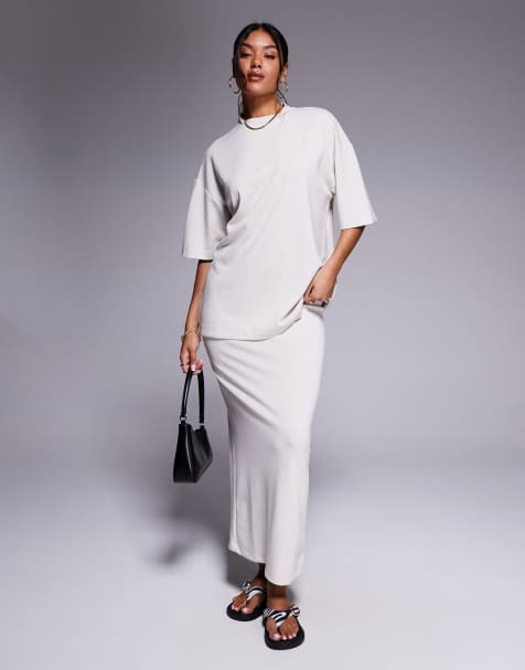 River Island - Cremefarvet og oversized sæt med enkelt snit - view 1