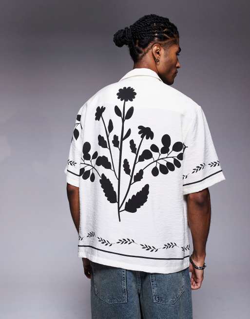 River Island - Cremehvid skjorte med broderet blomstermønster, 4 af 4