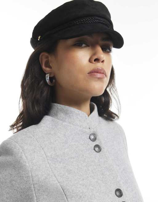 River Island Crest button drummer jacket in grey, 2 of 4