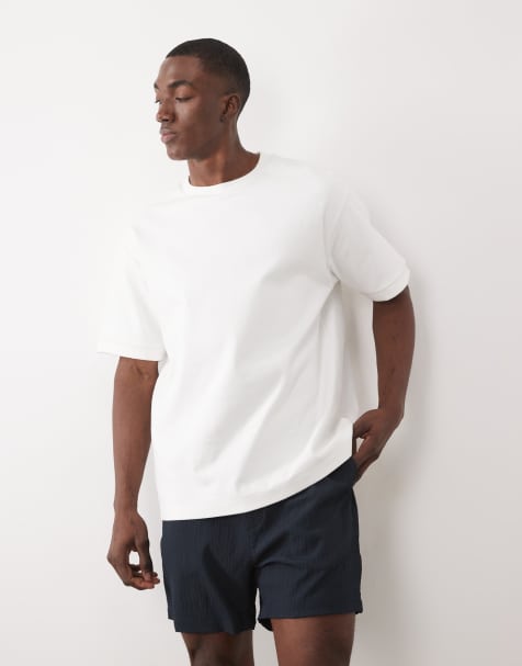 River Island crinkle pull on shorts in navy - view 1