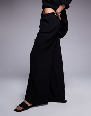 RIVER ISLAND CRINKLE WIDE LEG PANTS 