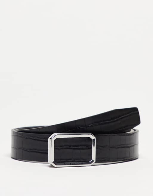 River Island Croc Weekend Bag In Brown With Contrast Strap - Foto 8