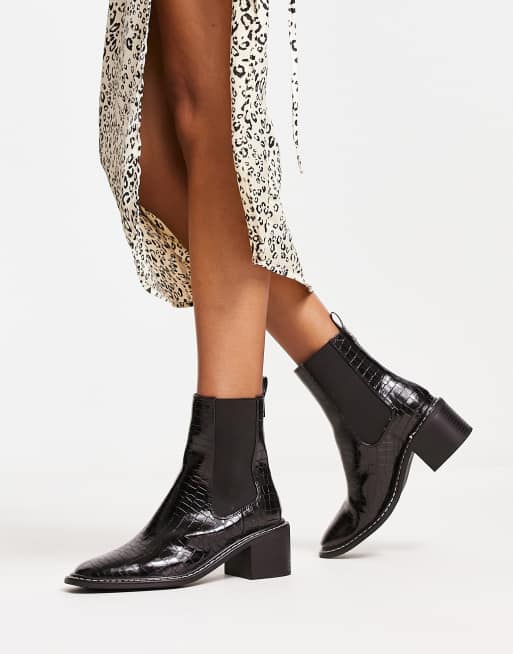 River island cheap croc boots