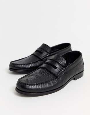 new look chunky croc loafer in black