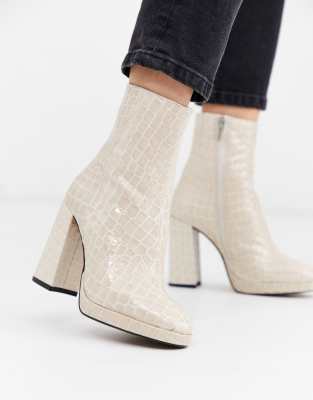 cream platform boots