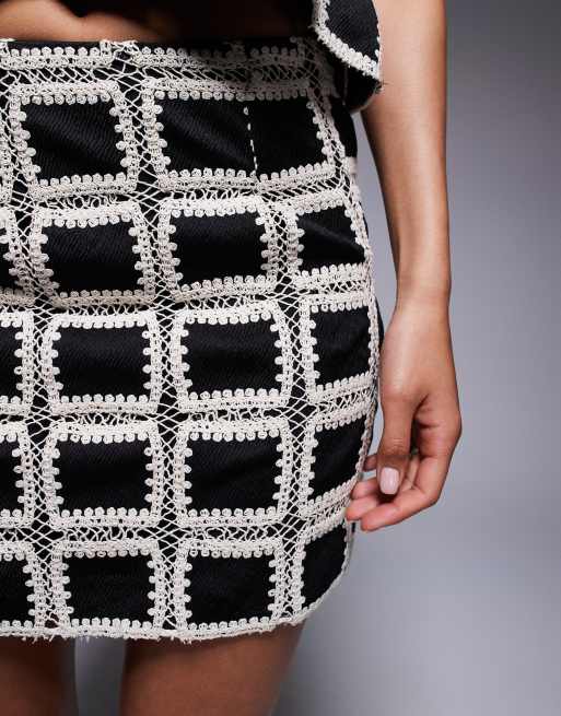 River Island crochet shorts in black (part of a set), 5 of 5
