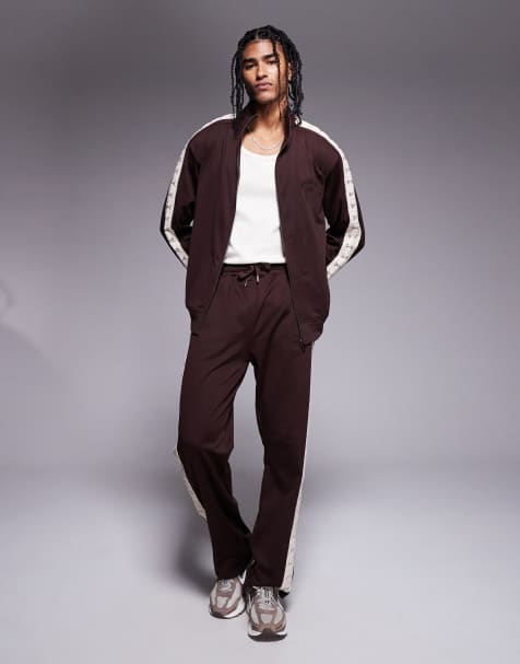 River Island crochet taped wide set in brown - view 1
