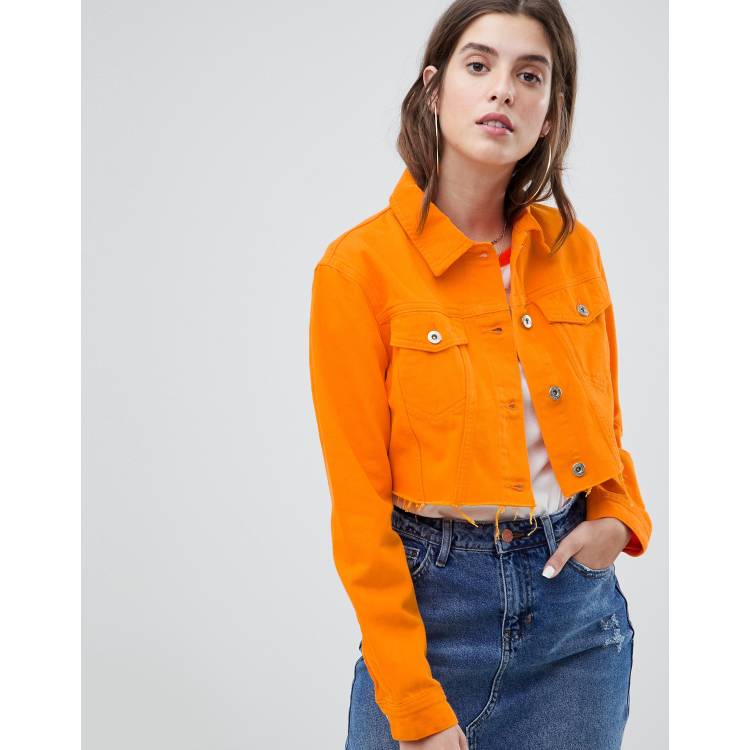 Cropped denim 2024 jacket river island