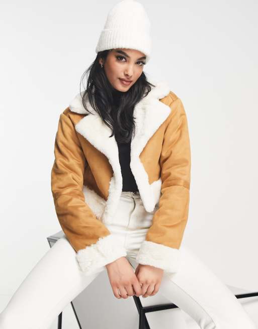 River island sales shearling coat