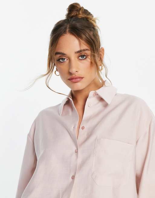 River island clearance linen shirt