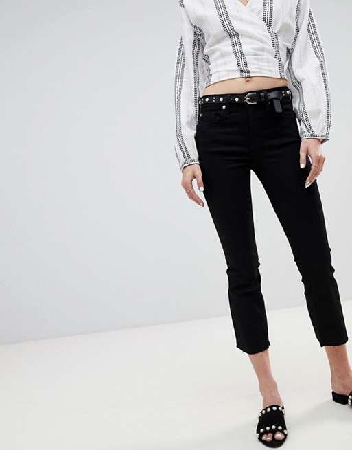 River Island Cropped Flare Jeans | ASOS
