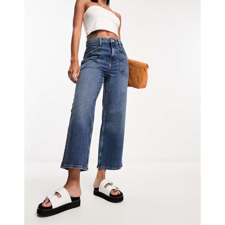 River island alexa crop hot sale wide