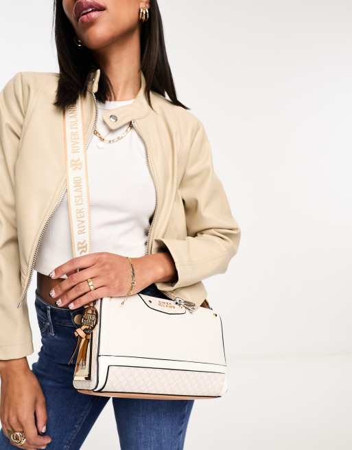 River Island cross body bag in white