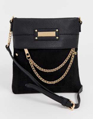 river island cross body bag black