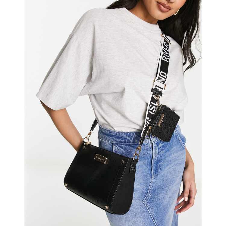 River Island cross body bag in black