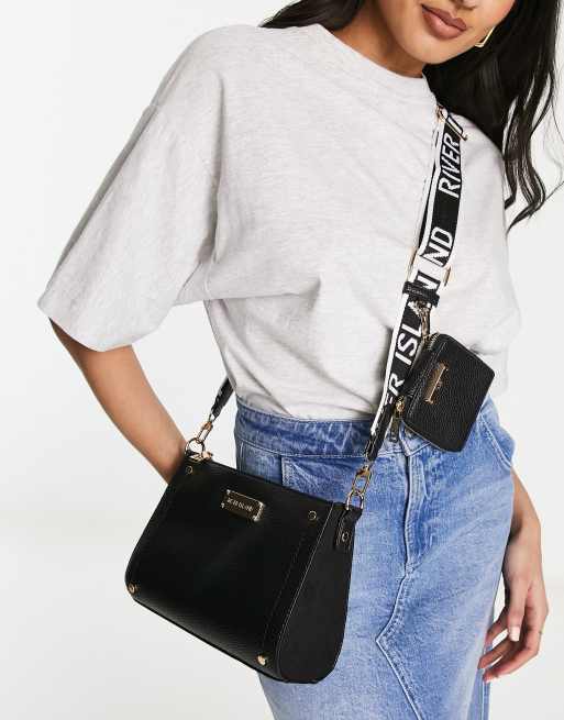 Black Monogram Leather Crossbody