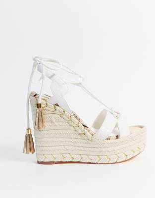 river island white sandals