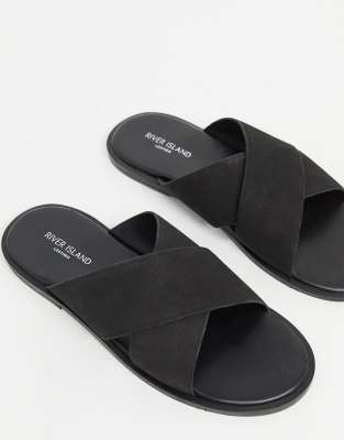 river island cross strap sandals