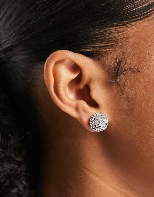 River Island crystal dome stud earrings