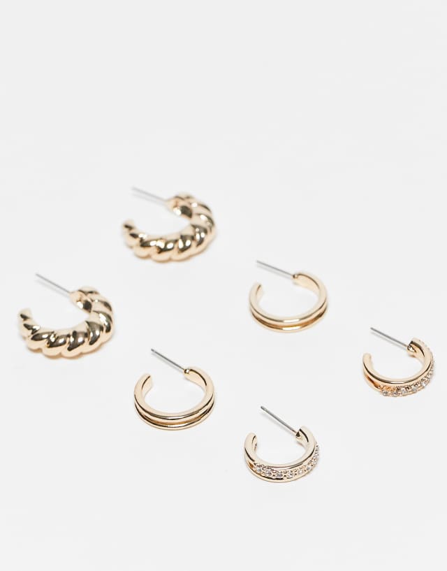 River Island curb chain hoop earrings in gold