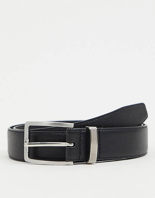 Accessories Belts/River Island curved buckle belt in black 