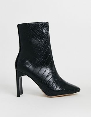 River Island curved heel ankle boot in 