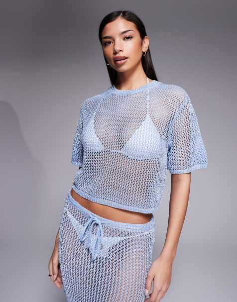 River Island cut and sew top in medium blue - part of a set - view 1