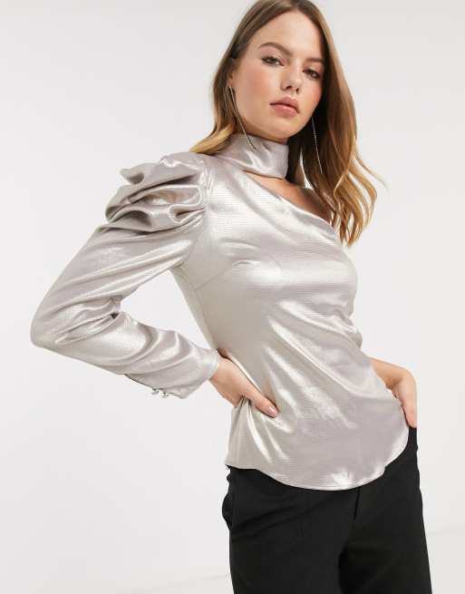 River Island Women's Cut Out Blouse