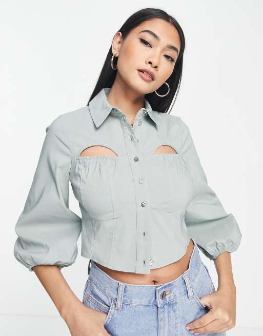 River Island Women's Cut Out Blouse