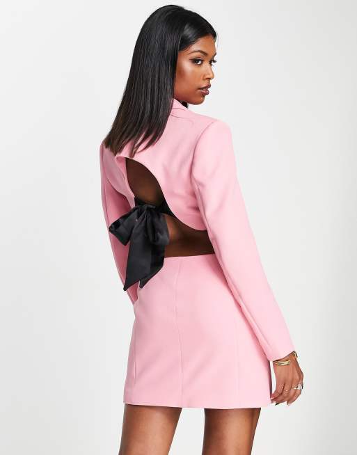 River island pink blazer hot sale dress