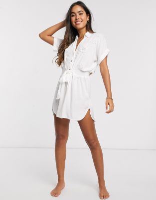 beach shirt dress