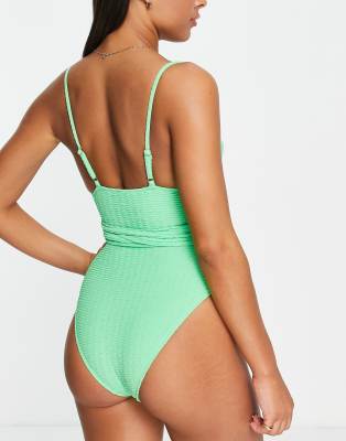 river island green swimsuit