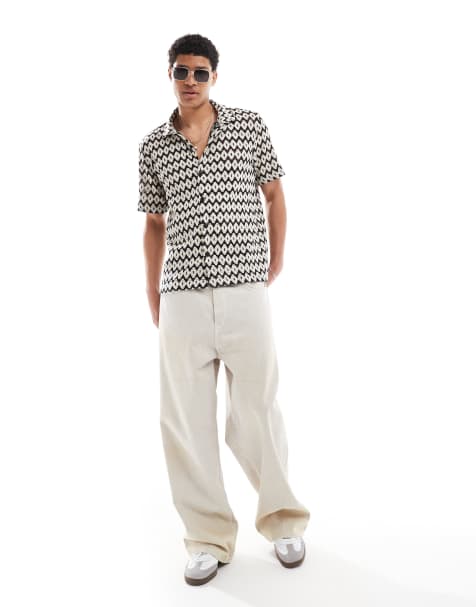 River Island crochet shirt in black