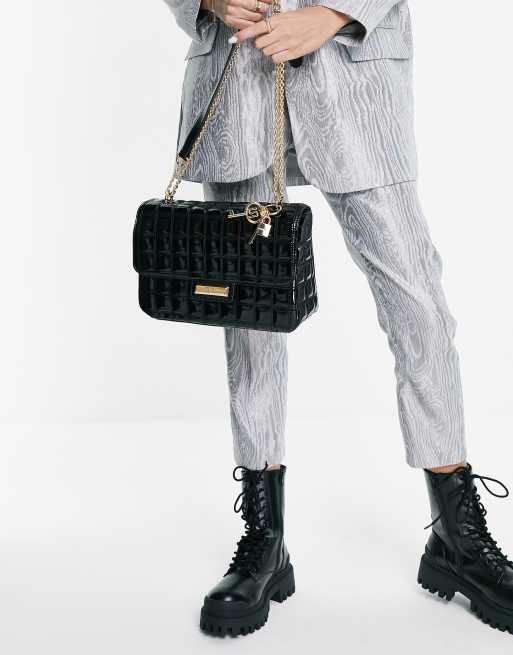 River Island – Czarna pikowana torba na ramię z łańcuszkiem, 2 z 4