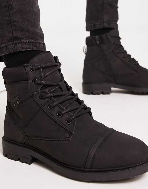 River Island – Czarne botki typu biker z zapięciem na zamek, 3 z 4