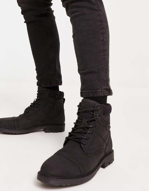 River Island – Czarne botki typu biker z zapięciem na zamek, 4 z 4
