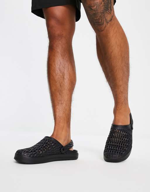 River Island – Czarne gumowe klapki z zakrytymi noskami, 4 z 4