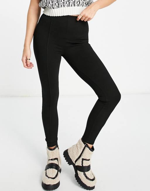River Island – Czarne legginsy z elastyczną talią i podwyższonym stanem