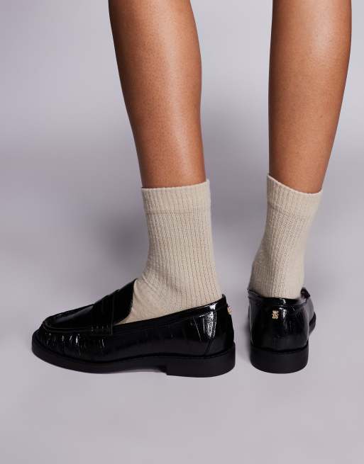 River Island – Czarne marszczone loafersy, 4 z 4