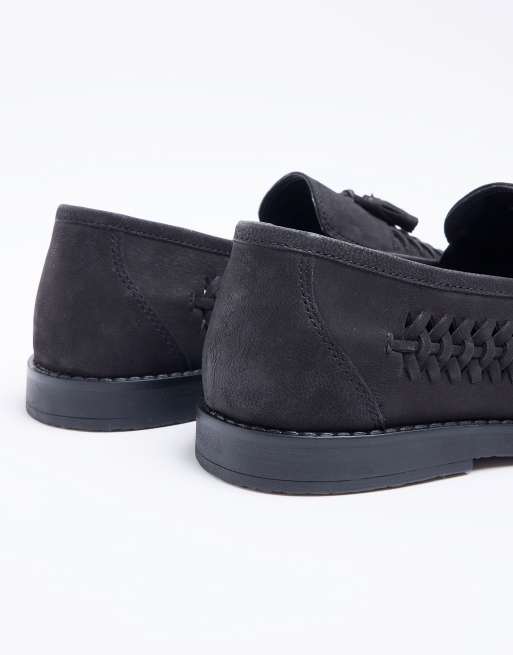 River Island – Czarne plecione loafersy z frędzlami, 2 z 4