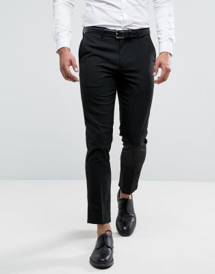River Island – Czarne spodnie formalne o dopasowanym kroju